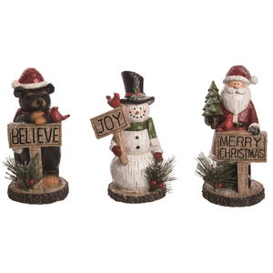 6" Resin Carved Jolly Character Figurines