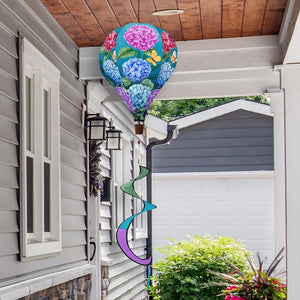Briarwood Lane Colorful Hydrangeas Hot Air Balloon Wind Twister