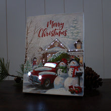 Load image into Gallery viewer, Coming Home For Christmas 6x8 Lighted Tabletop Canvas Picture