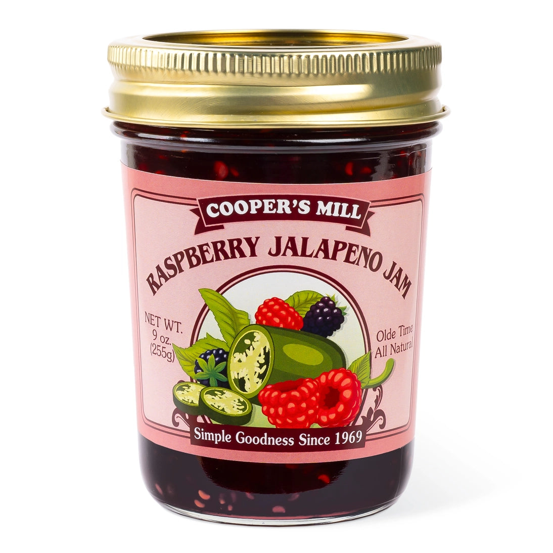 Haf Pint Raspberry Cooper's Mill Raspberry Jalapeno Jam, Half Pint – Outlet Express