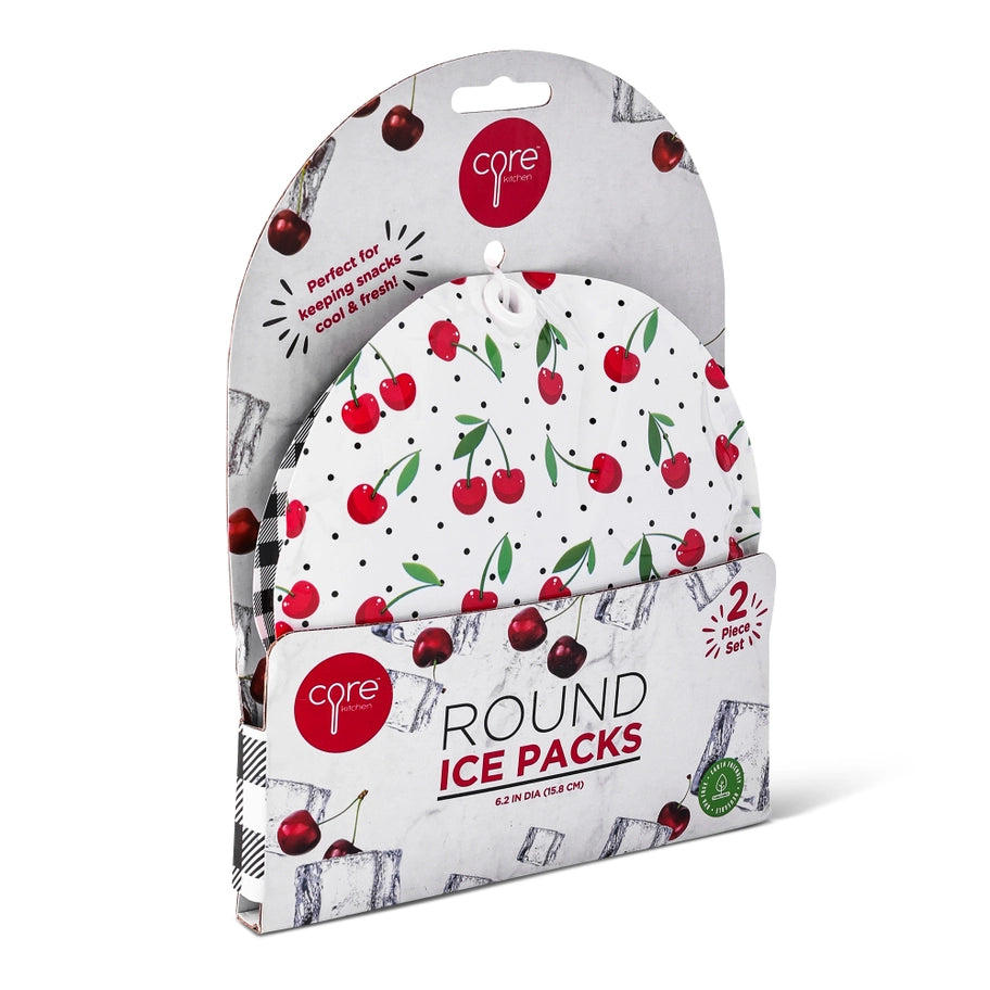 Core Kitchen Set of 2 Round Cherries Ice Packs