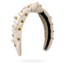 Load image into Gallery viewer, Crush Pull it Together Rhinestone &amp; Pearl Knotted Headband