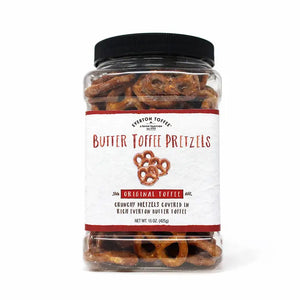 Everton Toffee Original Toffee Butter Toffee Pretzels 15oz. Jar