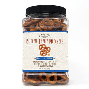 Everton Toffee Roasted Cashew Butter Toffee Pretzels 15oz. Jar