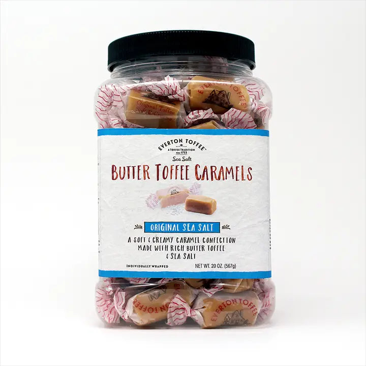 Everton Toffee Original Sea Salt Butter Toffee Caramels 20oz. Jar