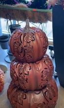 Load image into Gallery viewer, Set of 3 stacking pumpkins - Russet by Valerie
