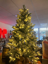 Load image into Gallery viewer, Bethlehem Lights 5’ Flocked 2-in-1 Heritage Tree