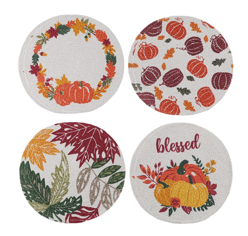 2-Pack Fall Patterned Heat-Resistant Trivets