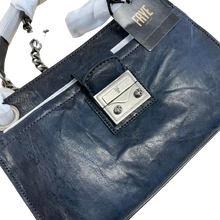 Load image into Gallery viewer, FRYE Navy Metallic Leather Ella Double Handle Crossbody