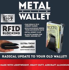 Roughneck Metal RFID Wallet w/ Money Clip