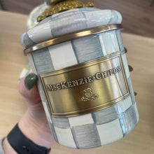 Load image into Gallery viewer, MacKenzie-Childs Set of 3 Sterling Check Enamel Canisters (Mini, Demi &amp; Small)