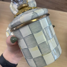 Load image into Gallery viewer, MacKenzie-Childs Set of 3 Sterling Check Enamel Canisters (Mini, Demi &amp; Small)