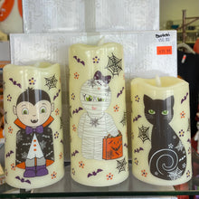 Load image into Gallery viewer, Temp-tations Set of 3 Flameless Boofetti Characters Halloween Candles