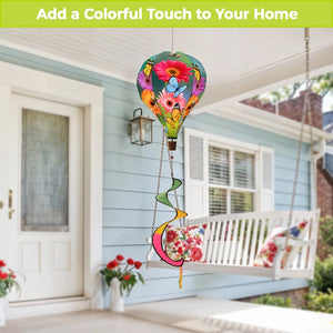Briarwood Lane Garden Gerber Daisies Hot Air Balloon Wind Twister