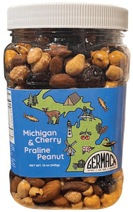Germack Michigan Cherry & Praline Peanut Nut Mix 15oz. Jar