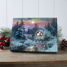 Load image into Gallery viewer, Twilight Hideout 8x6 Lighted Tabletop Canvas Picture