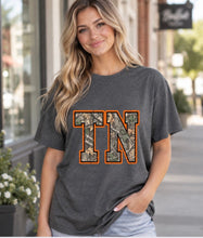 Load image into Gallery viewer, Tennessee Camo "TN" Grey Graphic Tee