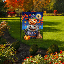 Load image into Gallery viewer, Briarwood Lane Halloween Pumpkin Trio Garden Flag