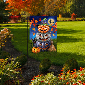 Briarwood Lane Halloween Pumpkin Trio Garden Flag