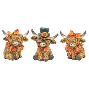 Harvest Mini Highland Cow Figurine