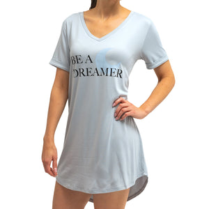 Hello Mello V-Neck Let Me Sleep Shirt Dress