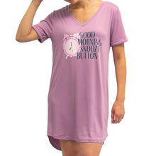 Load image into Gallery viewer, Hello Mello V-Neck Let Me Sleep Shirt Dress