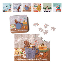 Load image into Gallery viewer, Jolly Jigsaws Holiday Mini Puzzle w/ Metal Tin