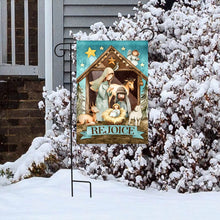 Load image into Gallery viewer, Briarwood Lane Holy Nativity Rejoice Garden Flag