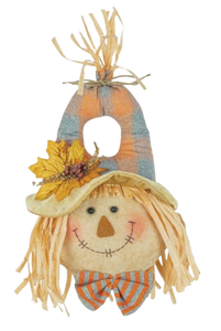 Plaid Scarecrow Plush Doorknob Hanger