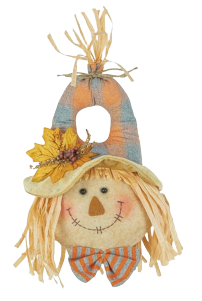Plaid Scarecrow Plush Doorknob Hanger