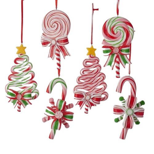 Kurt Adler Candy Ribbon Ornaments