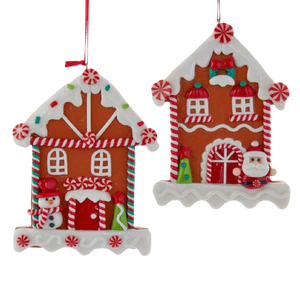 Kurt Adler 5" Claydough Gingerbread House Flatlay Ornament