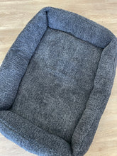 Load image into Gallery viewer, Barefoot Dreams CozyChic Large Carbon/Black Pet Bed