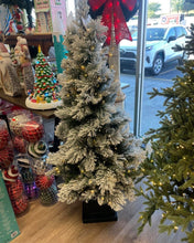 Load image into Gallery viewer, 4.5’ Flocked Glitter Micro Radiant Color-changing Potted Tree