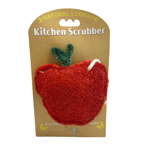 Loofah-Art Red Apple Loofah Scrubber