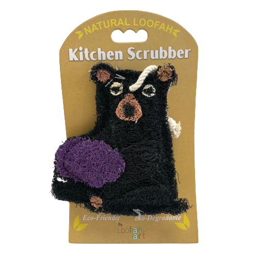 Loofah-Art Huckleberry Bear Loofah Scrubber