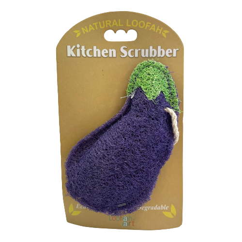 Loofah-Art Eggplant Loofah Scrubber