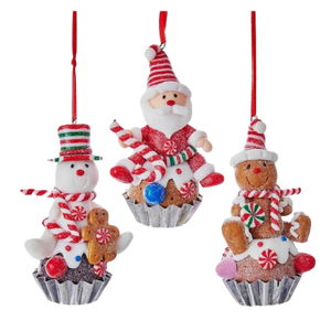 Kurt Adler 3.5" Claydough Gingerbread Cupcake Ornament