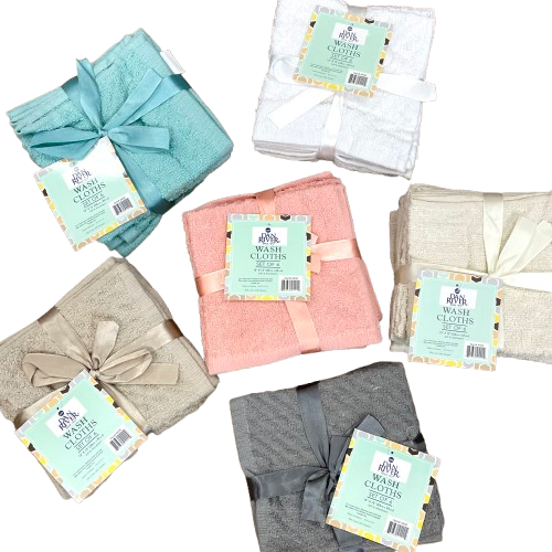 Dan River Set of 6 Textured Wash Cloths