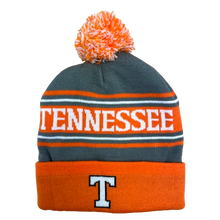 Load image into Gallery viewer, Tennessee Striped Plush-lined Pom Beanie