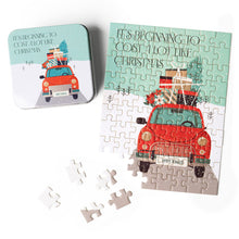 Load image into Gallery viewer, Jolly Jigsaws Holiday Mini Puzzle w/ Metal Tin