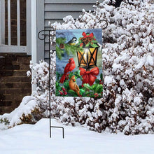 Load image into Gallery viewer, Briarwood Lane Lantern Glow Cardinal Gathering Winter Garden Flag