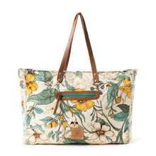 Load image into Gallery viewer, Myra Bag Light Green Lovely Florals Weekender Bag