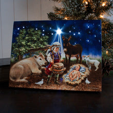 Load image into Gallery viewer, Little Drummer Boy 8x6 Lighted Tabletop Canvas Picture