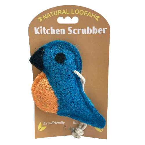 Loofah-Art Blue Bird Loofah Scrubber