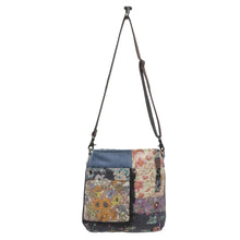 Load image into Gallery viewer, Myra Bag Le Fleur Blu Shoulder Crossbody Bag