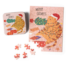 Load image into Gallery viewer, Jolly Jigsaws Holiday Mini Puzzle w/ Metal Tin