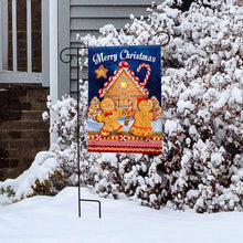 Load image into Gallery viewer, Briarwood Lane Gingerbread House Christmas Garden Flag