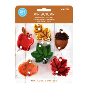 Mini Autumn Leaf 6-Piece Cookie + Pastry Cutter Set