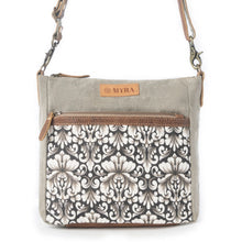 Load image into Gallery viewer, Myra Bag Damask Trail Vintage Sage Printed Crossbody Bag